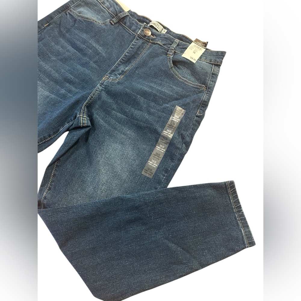 Rue21 High Rise Blue Jeans with Cropped Fit Ultimate Stretch 16R - Picture 7 of 12
